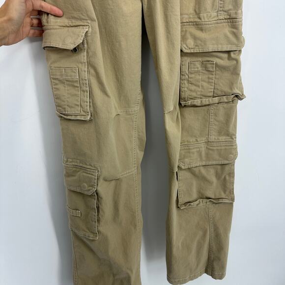 Luxe to kill cargo pants women's size US 8 tan khaki streetwear baggy 90's style - Picture 3 of 10